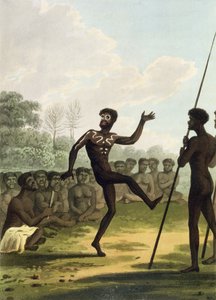 Der Tanz, Aborigines aus New South Wales, graviert von Matthew Dubourg, veröffentlicht 1813