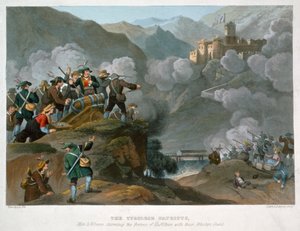 Die Tiroler Patrioten stürmen die Festung Kuffstein mit ihren hölzernen Kanonen