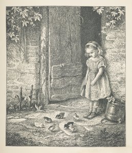 Tafel 20. Ein junges Mädchen und Küken, aus 