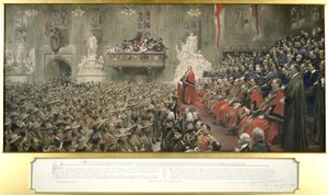 Die City Imperial Volunteers in der Guildhall, London, 1900 von John Henry Frederick Bacon