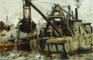 Baggerarbeiten im East River
