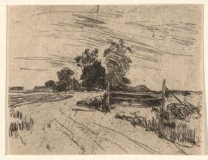 Straße mit Zaun von John Henry Twachtman