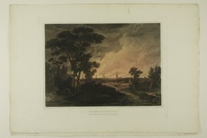 Brand von Savannah, Tafel vier der zweiten Nummer von Malerische Ansichten der amerikanischen Landschaft von John Hill