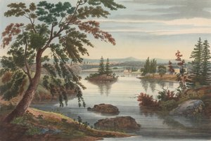 Ansicht in der Nähe von Fort Miller Nr. 10 später geändert zu Nr. 9 des Hudson River Portfolios, 1822 von John Hill