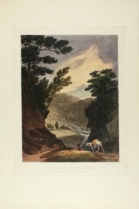 Ansicht in der Nähe der Schuylkill-Fälle, Pennsylvania, Platte fünf der ersten Nummer von Picturesque Views of American Scenery von John Hill