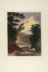 Ansicht in der Nähe der Schuylkill-Fälle, Pennsylvania, Platte fünf der ersten Nummer von Picturesque Views of American Scenery von John Hill