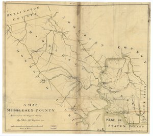 Eine Karte, Middlesex County von John Hills
