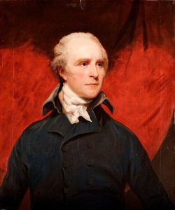 Porträt des Rt. Hon. Thomas Grenville, M.P., halblang, in einem grauen Mantel und einem weißen Krawatte