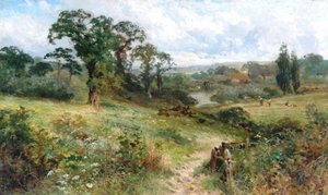 Shiplake am Thames von den Wargrave Hills