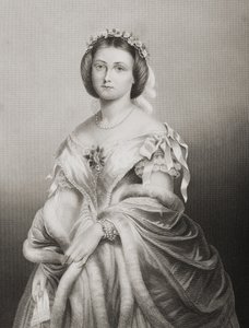 H.R.H. Prinzessin Victoria Adelaide Maria Louisa (1840-1901), Prinzessin von England, graviert von D.J. Pound nach einem Foto, aus 