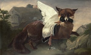 Fuchs und Gans, um 1835 von John James Audubon