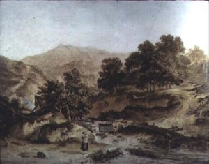 Walisische Landschaft von John James Chalon
