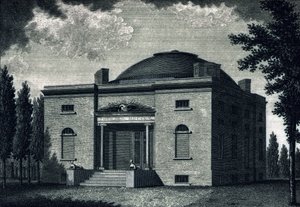 Pennsylvania Academy of Fine Arts, graviert von Benjamin Tanner (1775-1848), ca. 1820 von John James after Barralet