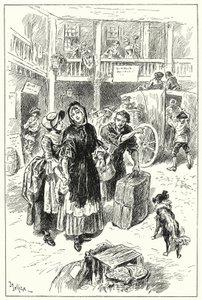 Die Kutsche am Old Angel Inn (Lithografie) von John Jellicoe