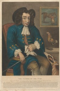 Der Vater des Rennsports. Tregonwell Frampton, Esquire von Moreton in Dorsetshire - Hüter der Rennpferde in Newmarket für Ihre Majestäten Wilhelm III., Königin Anne, Georg I. und Georg II. ... von John Jones