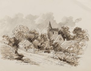 Kewstoke Kirche und Dorf, Weston Super Mare, Somerset, 1882