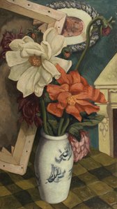 Stillleben mit Dahlien von John Joseph Wardell Power