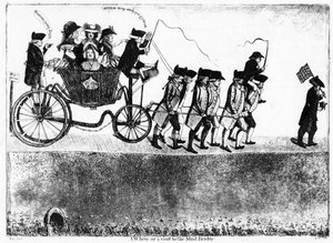 Eine Laune oder ein Besuch der Mud Bridge, 1786 von John Kay