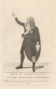 Mr. H. E. Johnston in der Rolle des Hamlet von John Kay