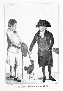 Das erste Treffen 1786 zwischen Diakon Brodie und George Smith, 1788 von John Kay