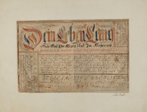 Fraktur Illuminierte Schrift, c. 1937 von John Koehl
