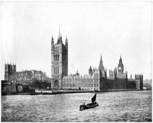 Houses of Parliament, London, spätes 19. Jahrhundert von John L. Stoddard