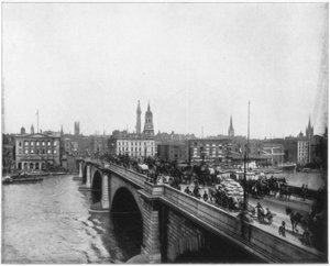London Bridge, London, späte 19. Jahrhundert