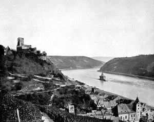 Der Rhein, Gutenfels und die Pfalz, Deutschland, 1893 von John L. Stoddard