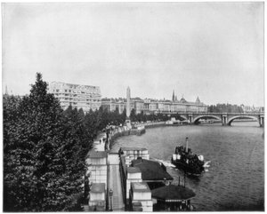 Die Themse-Uferpromenade und Kleopatras Nadel, London