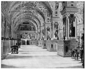 Die Vatikanische Bibliothek, Rom, späte 19. Jahrhundert von John L. Stoddard