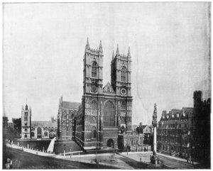 Westminster Abbey, London, spätes 19. Jahrhundert