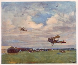 Ein Flugplatz, aus Britische Künstler an der Front, Fortsetzung der Westfront, 1918