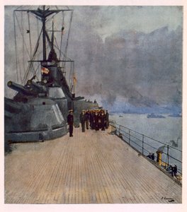 Das Quarterdeck der HMS Queen Elizabeth, aus 