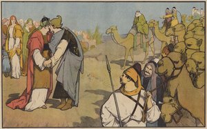 Esau begrüßt Jakob in seinem Land von John Lawson