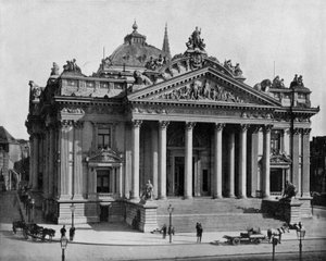 Börse in Brüssel, ca. 1900