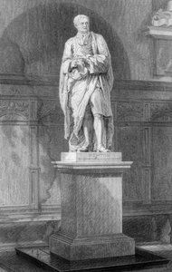Statue von Sir Isaac Newton, englischer Mathematiker, Astronom und Physiker, 19. Jahrhundert