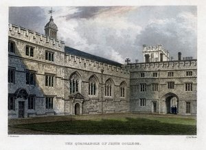 Der Innenhof des Jesus College, Universität Oxford