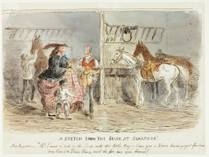 Eine Skizze von der Tribüne in Scarboro von John Leech