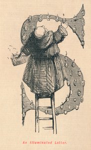 Ein beleuchteter Buchstabe, um 1860