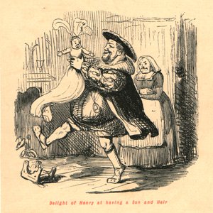 Freude von Heinrich über einen Sohn und Erben, 1897 von John Leech