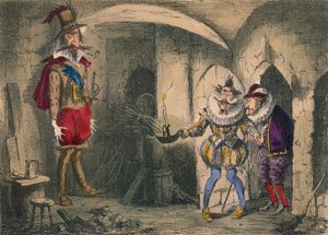 Entdeckung von Guido Fawkes durch Suffolk und Mounteagle, 1850 von John Leech