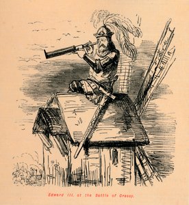 Eduard III. in der Schlacht von Cressy, um 1860 von John Leech