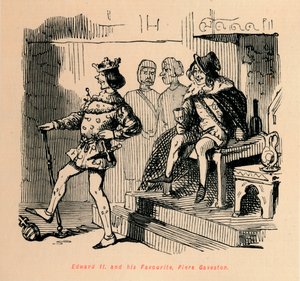 Edward II. und sein Favorit, Piers Gaveston, um 1860