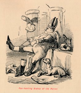 Fuchsjagd Bischof der Zeit, ca. 1860 von John Leech