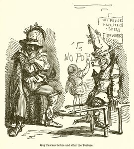 Guy Fawkes vor und nach der Folter