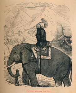 Hannibal überquert die Alpen, 1852 von John Leech