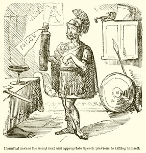 Hannibal hält die übliche Rede vor seinem Selbstmord von John Leech