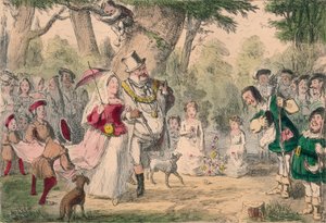 Heinrich VIII. und seine Königin beim Maifest, 1850 von John Leech