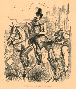James I. auf dem Weg nach England