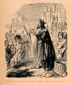 König Edward stellt seinen Sohn als Prinz von Wales seinen Untertanen vor, um 1860